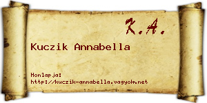 Kuczik Annabella névjegykártya
